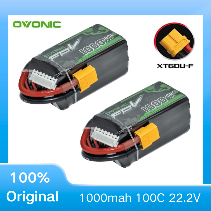 Drone Battery Li-Ion - 2 szt. OVONIC 1000mAh 100C 22.2V