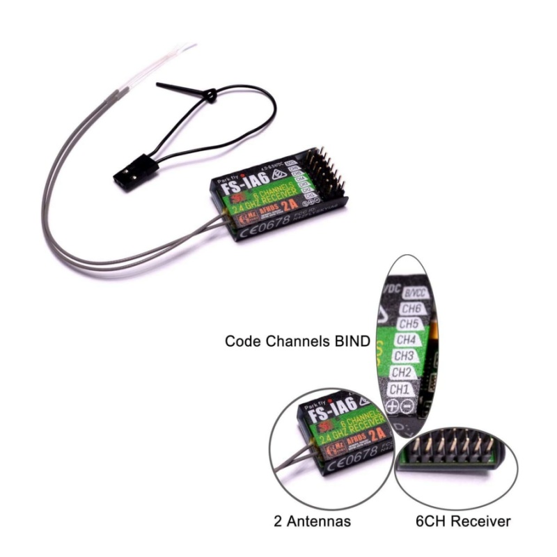 Odbiornik Flysky FS-IA6 6-kana – Drone Battery Plate recenzja i cena
