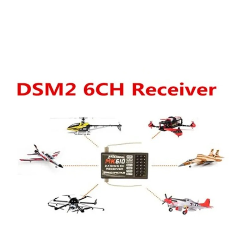 DSM2 MK610 AR6100 2.4G 6CH Odb – Drone Battery Plate recenzja i cena