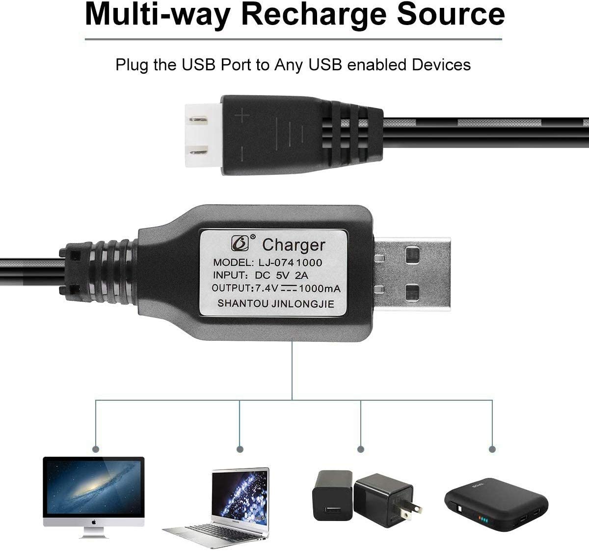 1-Pack XH-3P Balance 7.4V 1A L – Drone Battery Balance Charger recenzja i cena