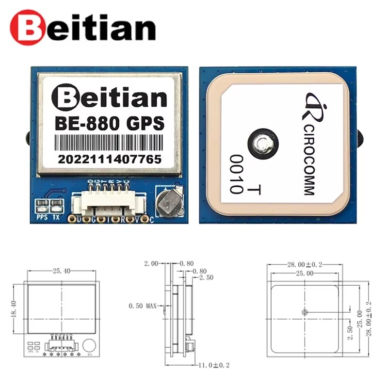 Moduł GPS Beitian BE-180 BE-22 – Drone Battery Plate recenzja i cena
