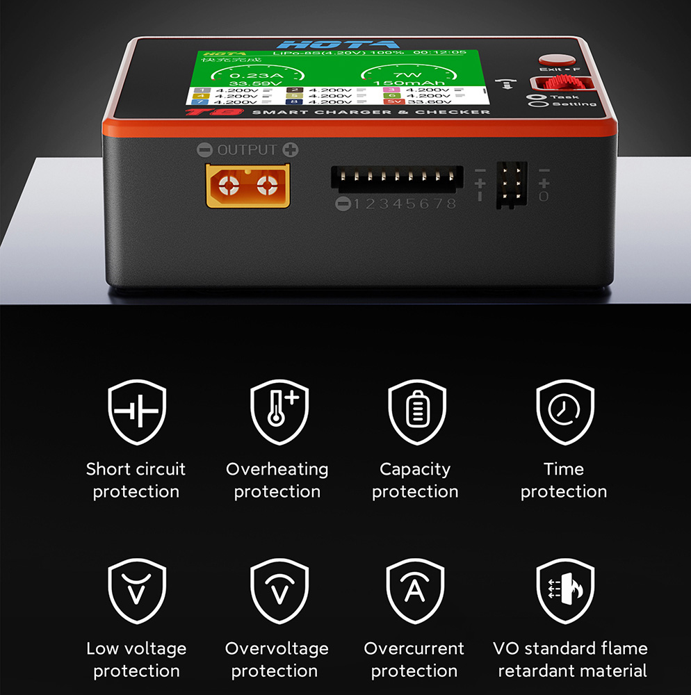 Inteligentna ładowarka HOTA T8 – Drone Battery Balance Charger recenzja i cena