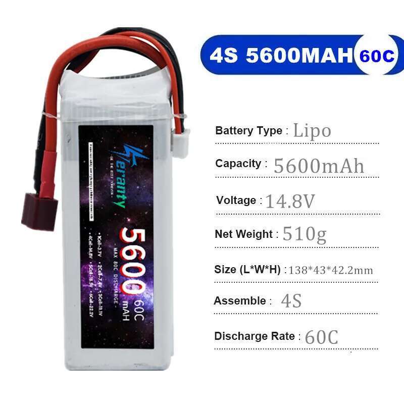 TERANTY 5600MAH 60C 2S 3S 4S 6 – Drone Battery 4S recenzja i cena