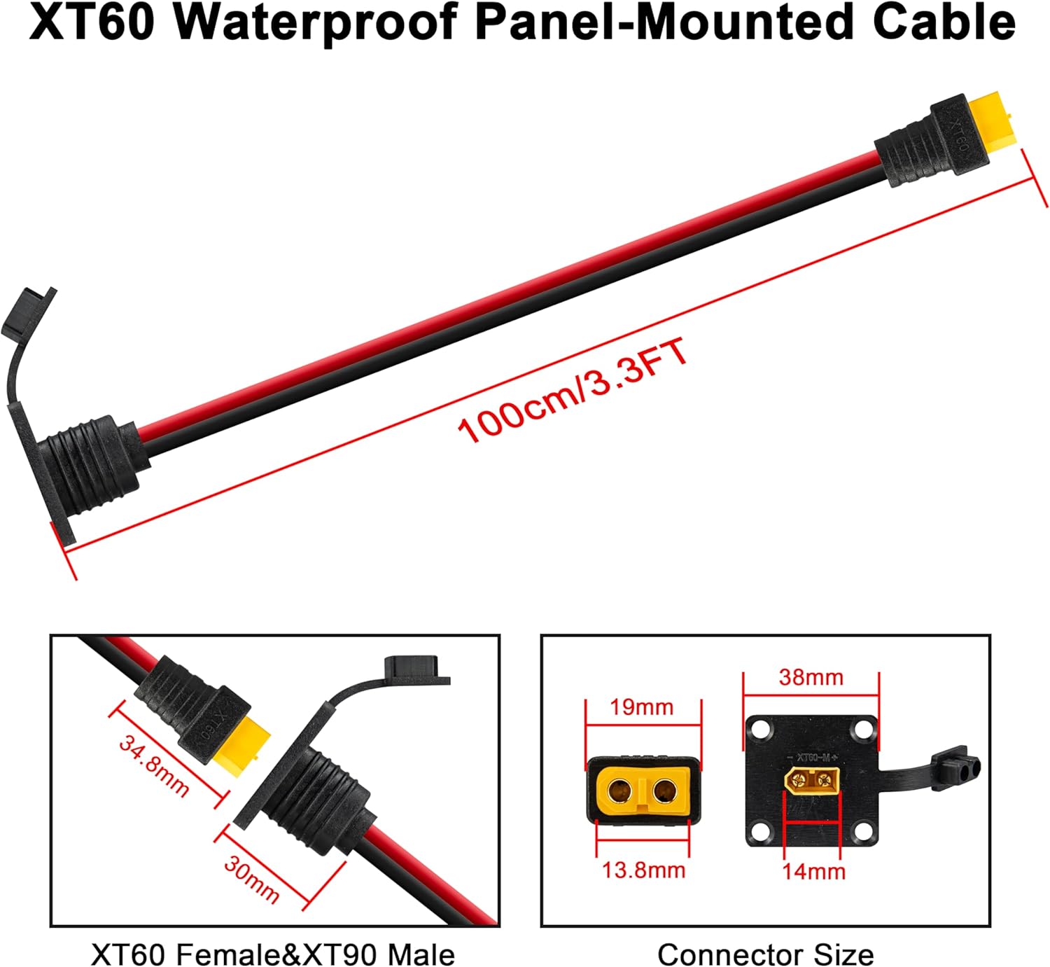 Kabel JMUYTOP 3FT 12AWG XT60 d – Drone Battery Connector recenzja i cena