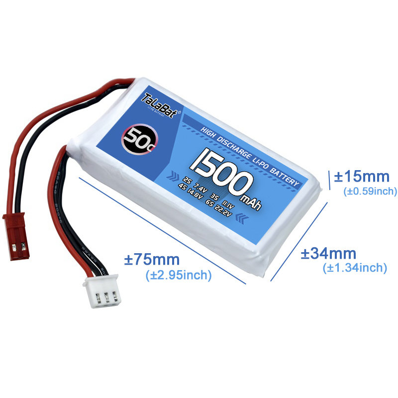 3 szt. TalaBat 50C 1500mAh 7.4 – Drone Battery Li-Ion recenzja i cena