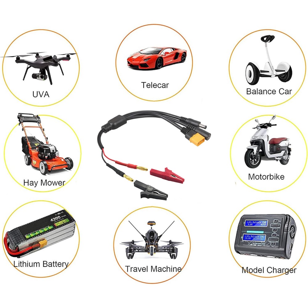 Kabel adapter 5-w-1 XT60 na wt – Drone Battery Smart recenzja i cena